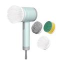 ABS Electric Cleaning Brush – Multifunctional Handheld Kitchen & Household Cleaner with 3 Replacement Pads