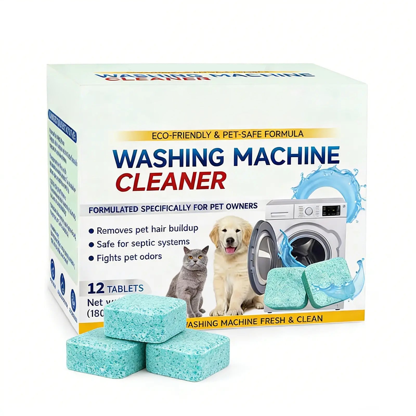 Pet-Specific Washing Machine Cleaning Tablets