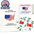 2026 US Citizenship Flash Cards: Study Guide: American Citizenship (Spanish & English)