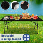 Stretch Fabric Table Top Cap Cover – Elastic Edge, Waterproof & Reusable
