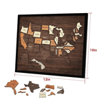 🔥🇺🇸 Wooden USA Travel Map Puzzle🧩A Stylish Way to Track Your Journey & Memories