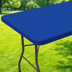 Stretch Fabric Table Top Cap Cover – Elastic Edge, Waterproof & Reusable