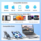 USB C Laptop Stand with Docking Station