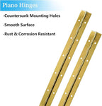 12-Inch Gold Continuous & Piano Hinge – Premium Stainless Steel for Heavy Duty Doors and Custom Projects