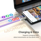 240W USB-C Lanyard Charging Cable – 2-in-1 Phone Strap & Fast Charger