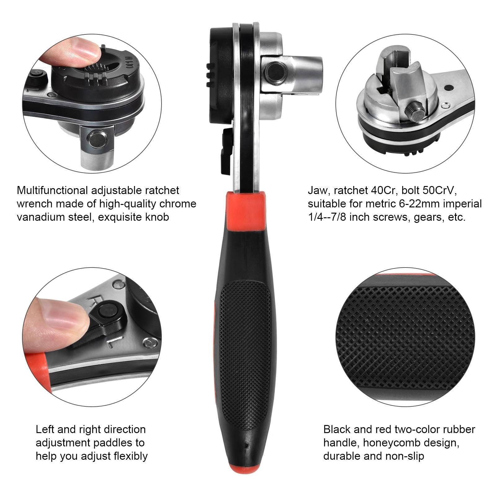 🔧Adjustable Ratchet Wrench Kit for 0.25-0.9in Screw