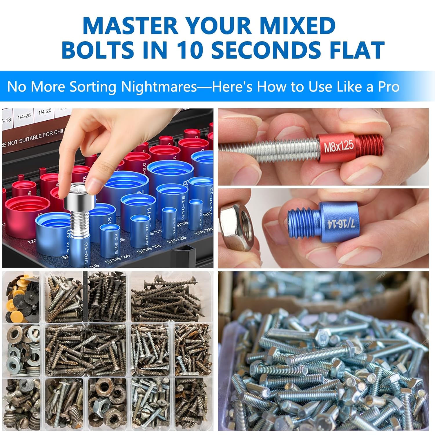 Nut and Bolt Thread Checker (SAE & Metric)