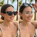 🕶️ Polarized Fit Over Sunglasses for Women – UV400 Protection Floral Frame Wear Over Prescription Glasses
