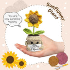 🌻Handmade Crochet Cute Sunflower - Remember I Love You MOM
