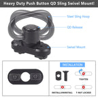 Tactical Single Point Bungee Sling with M-LOK QD Mount