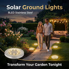 ☀️ Solar Powered 8-LED Ground Lights | Outdoor Pathway Lighting