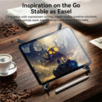 Portable Laptop Stand with Magnetic Phone Holder – Foldable & Adjustable