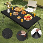 Stretch Fabric Table Top Cap Cover – Elastic Edge, Waterproof & Reusable