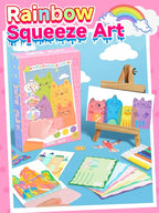 🌈Rainbow Squeeze Art Kit: The Most Satisfying DIY Scrape Art Set for Kids! ✨