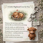 🐮A Little Highland Cow For You Keychain: Your Daily Reminder of Quiet Strength