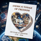 🇺🇸 America's Voyage of Freedom 250th Anniversary Heart Keepsake