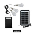 Solar Powered LED Lighting System with 3 Bulbs